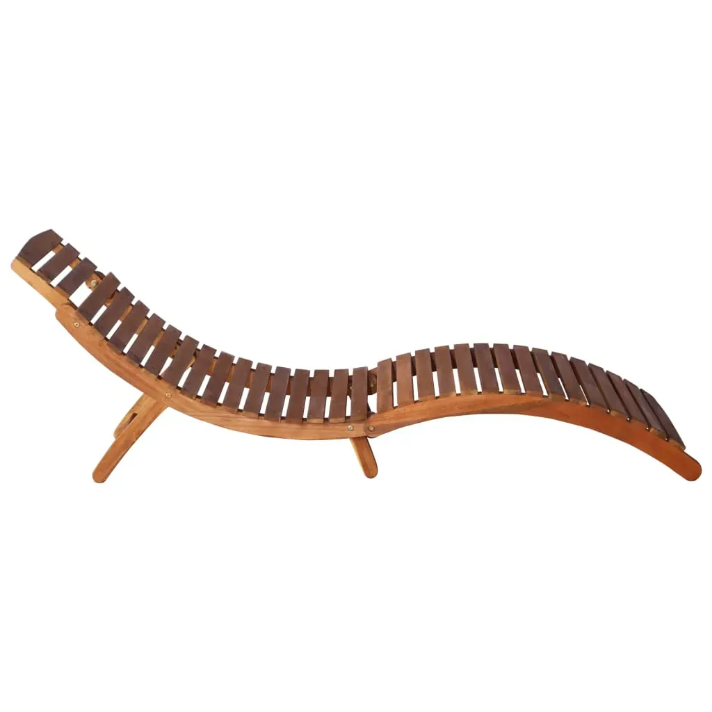 Sun Lounger Solid Acacia Wood Brown Price