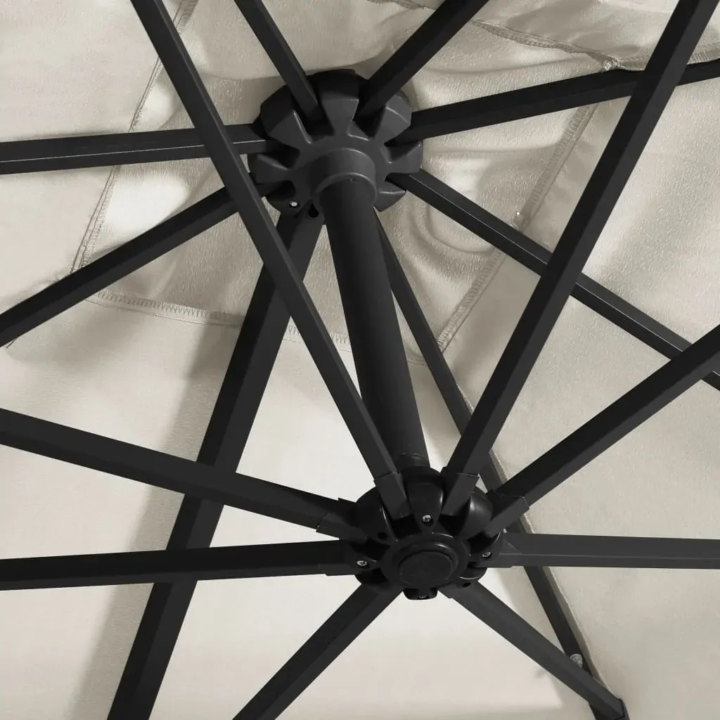 Cantilever Umbrella with LED lights and Steel Pole 250x250 cm Price