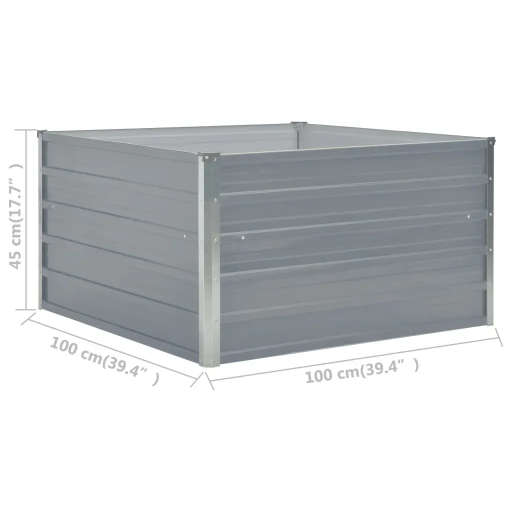 Raised Garden Bed 100x100x45 cm Galvanised Steel Price