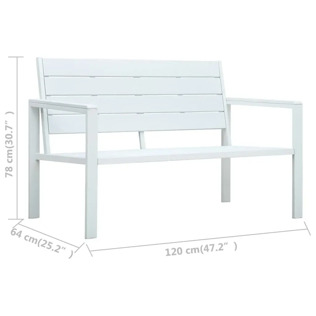 Garden Bench 120 cm HDPE Wood Look Price