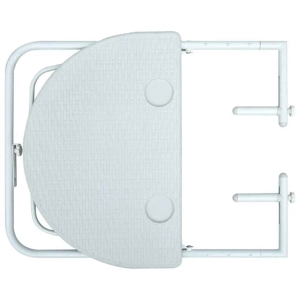 Hanging Balcony Table 60x64x83.5 cm Plastic Rattan Look Price