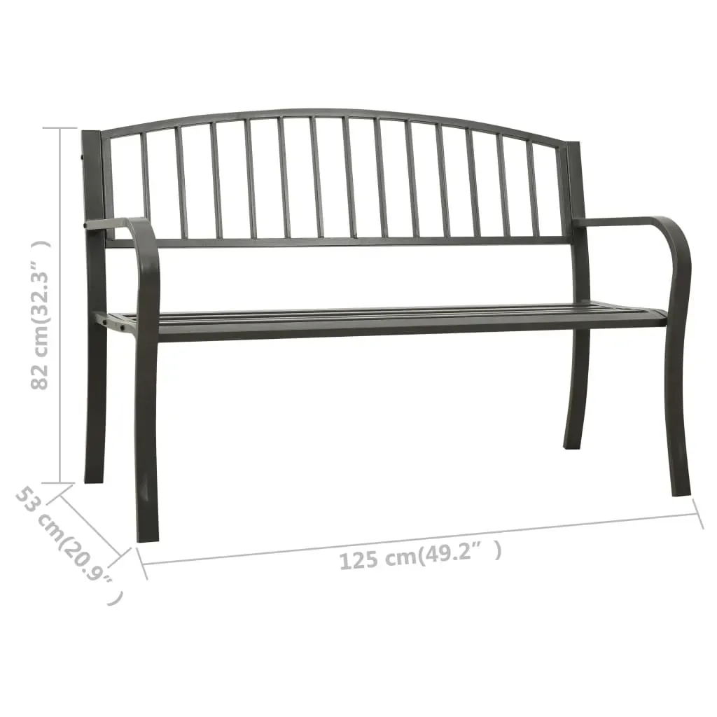 Garden Bench 125 cm Steel Price
