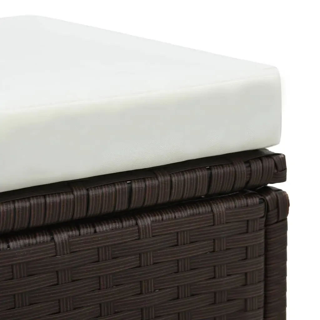 3 Piece Garden Lounge Set with Cushions Poly Rattan Price