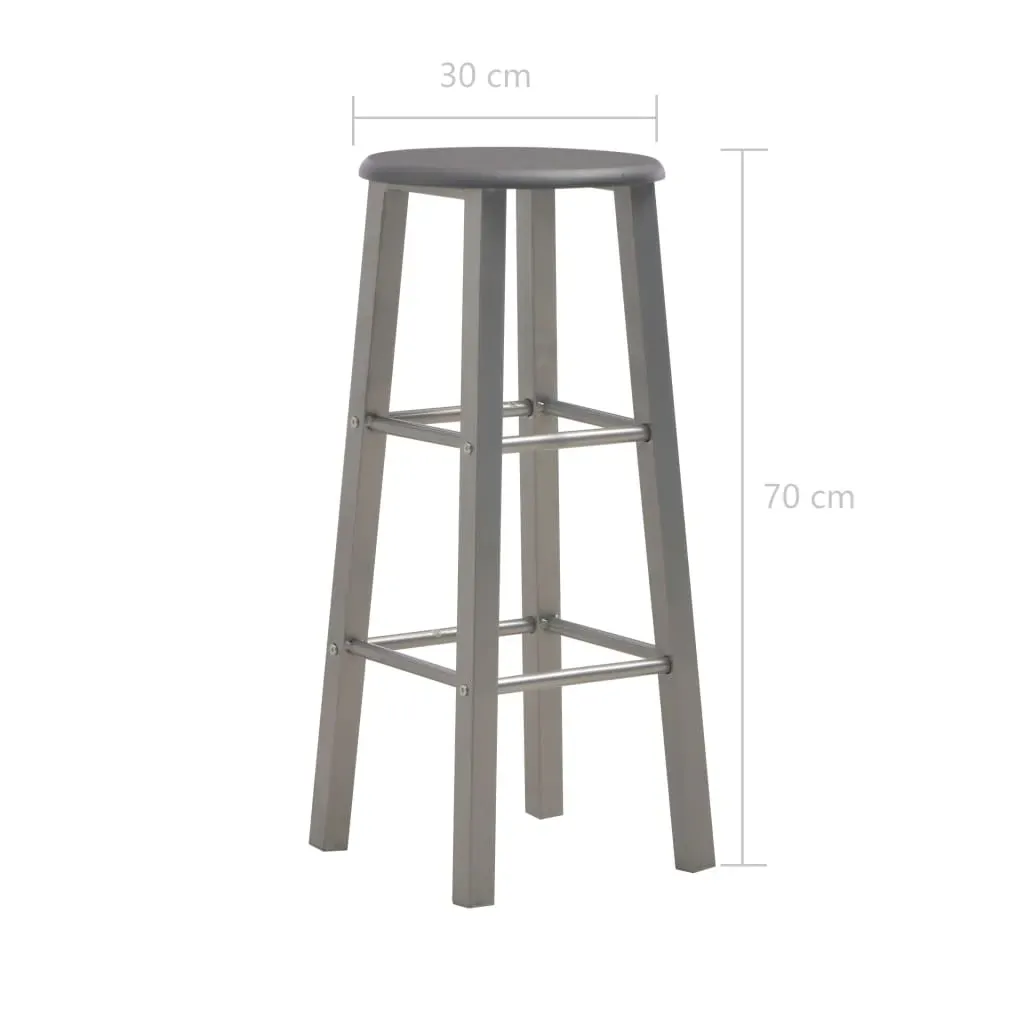 Bar Stools 2 pcs Metal with MDF Seat Price