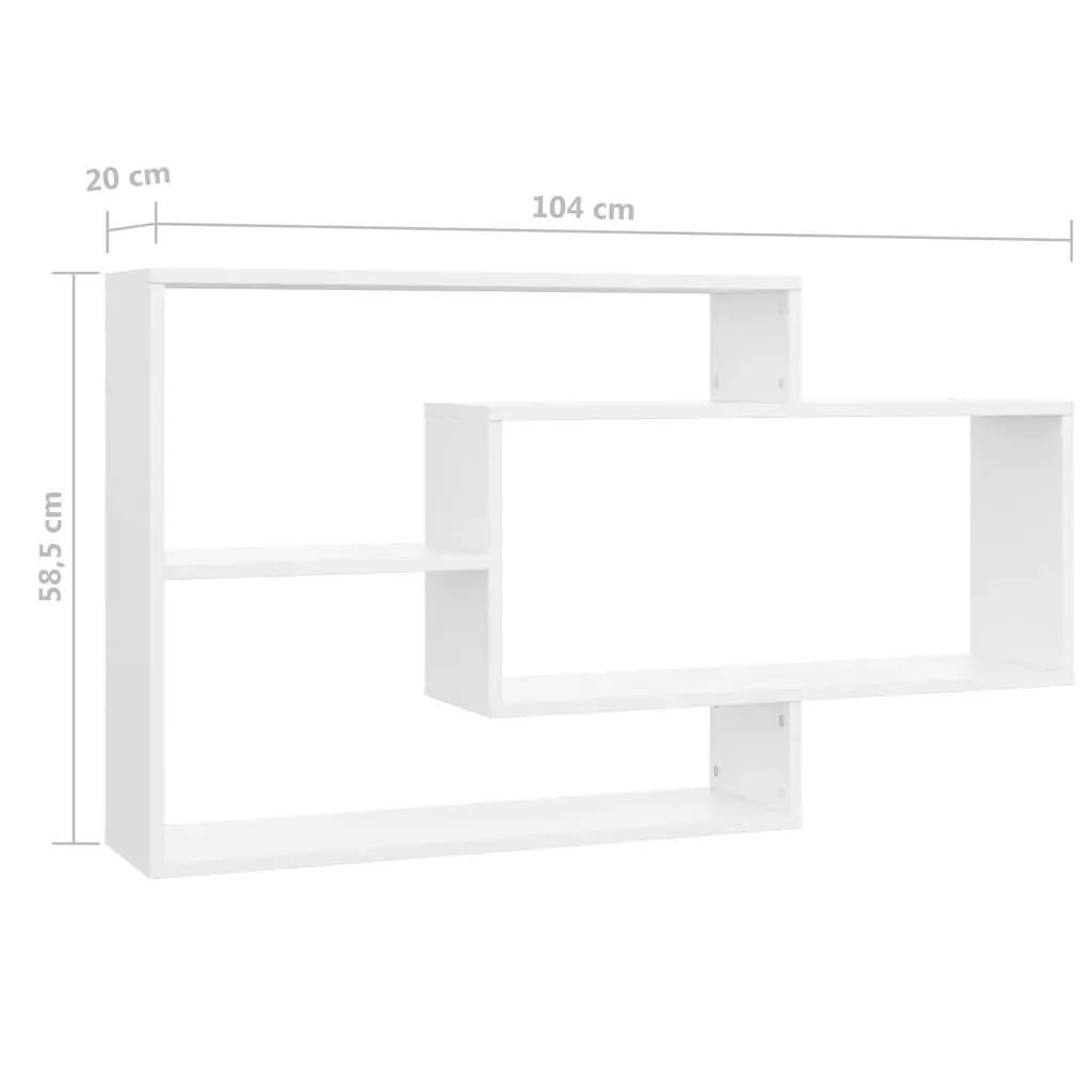 Wall Shelves 104x20x58.5 cm Engineered Wood Price