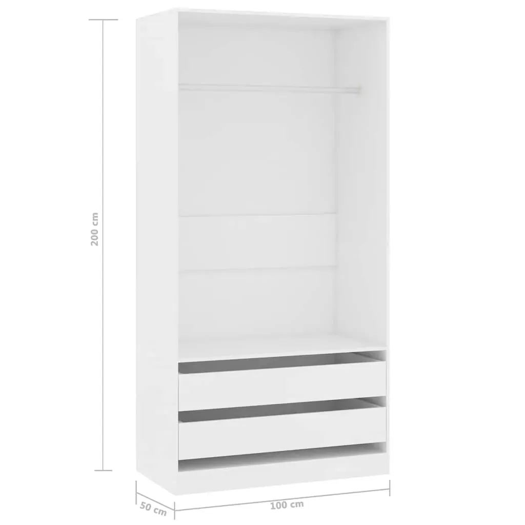 Wardrobe 100x50x200 cm Engineered Wood Price