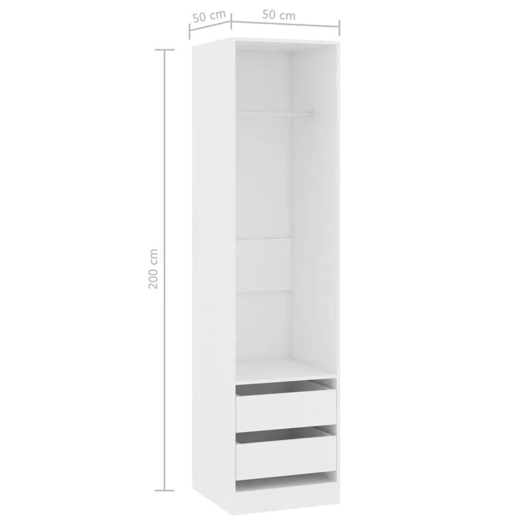 Wardrobe with Drawers 50x50x200 cm Engineered Wood Price