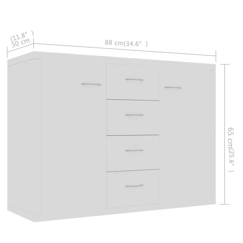 Sideboard 88x30x65 cm Engineered Wood Price