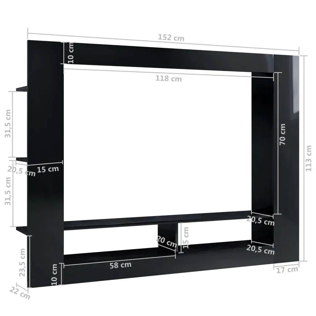 Bremerton TV Cabinet 152x22x113 cm Engineered Wood Price