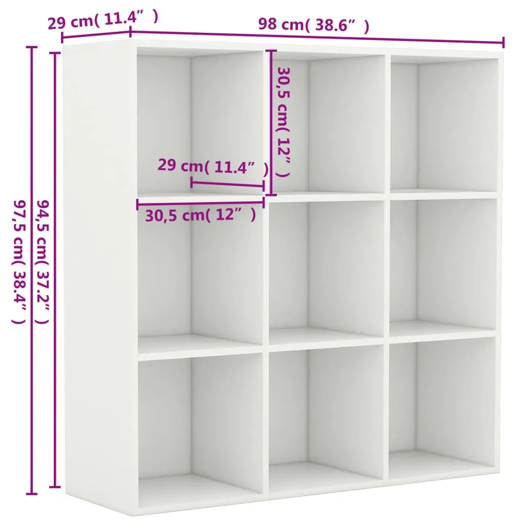 Book Cabinet 98x30x98 cm Engineered Wood Price