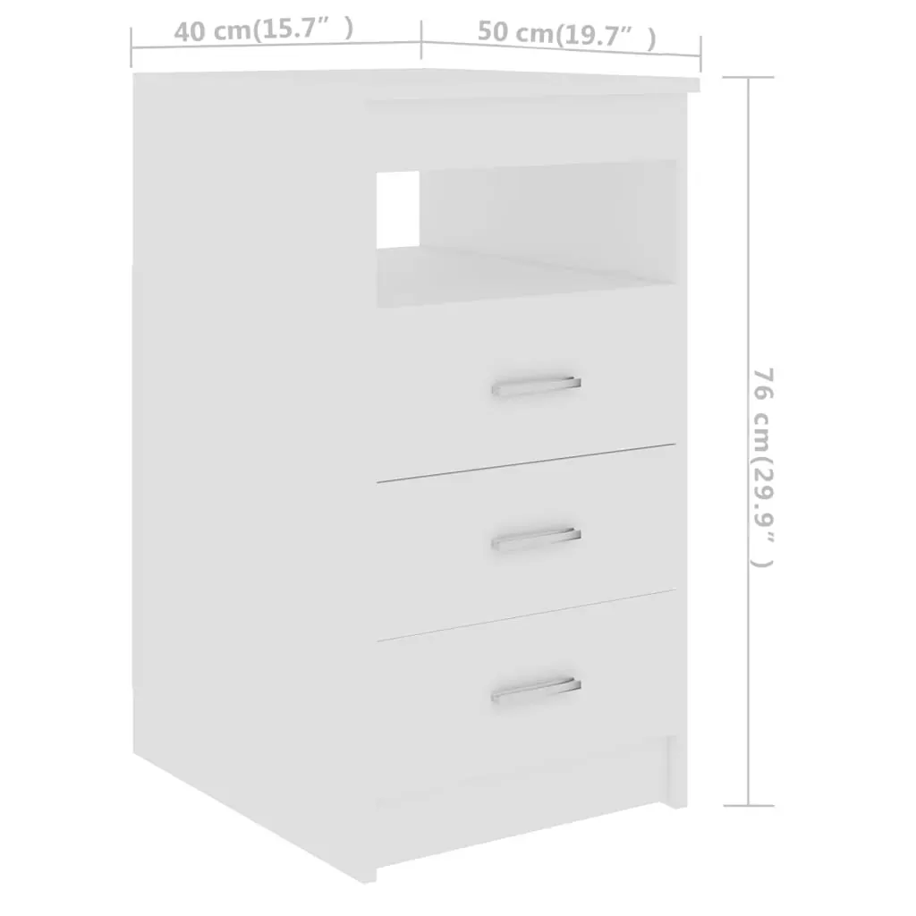 Drawer Cabinet 40x50x76 cm Engineered Wood Price