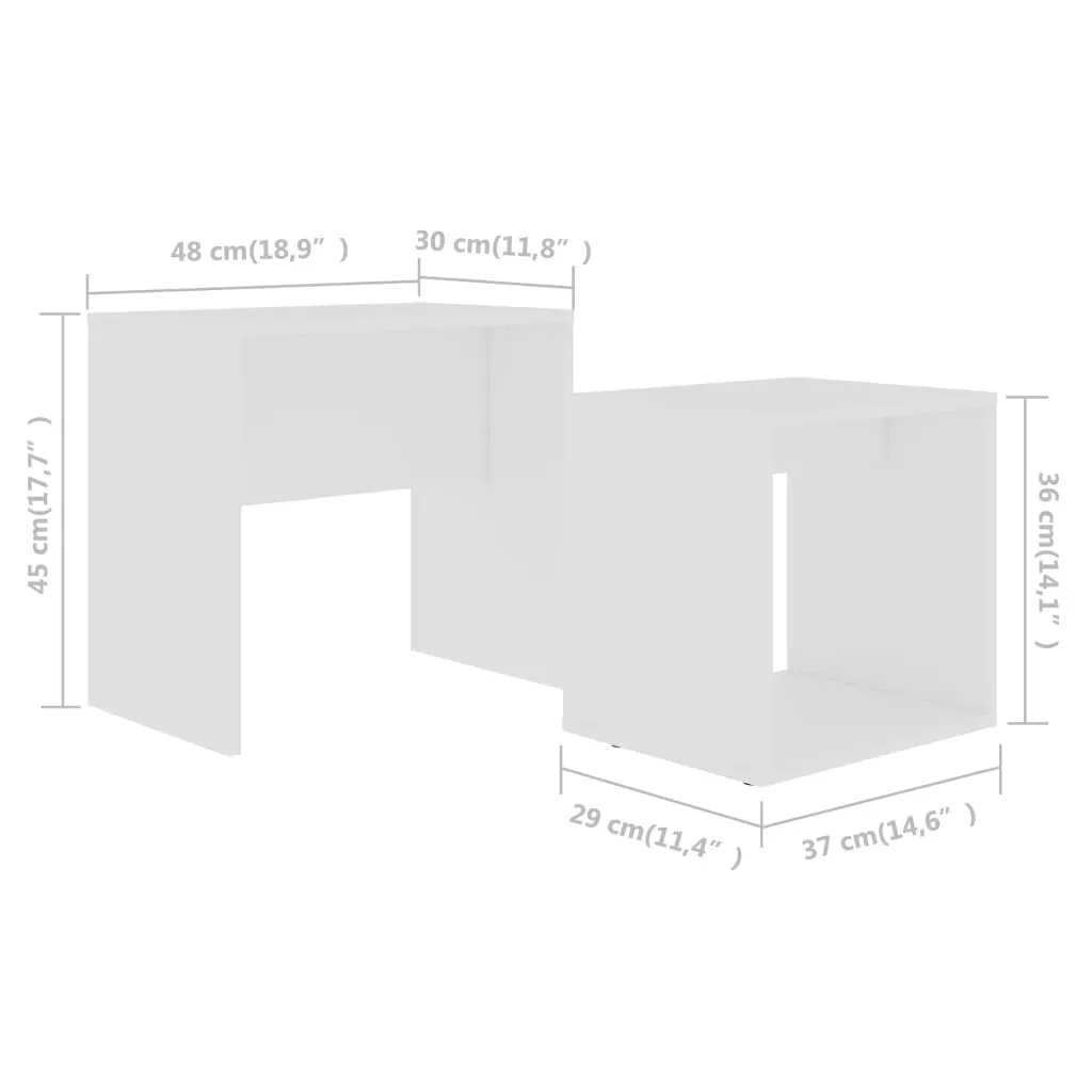 Coffee Table Set 48x30x45 cm Engineered Wood Price