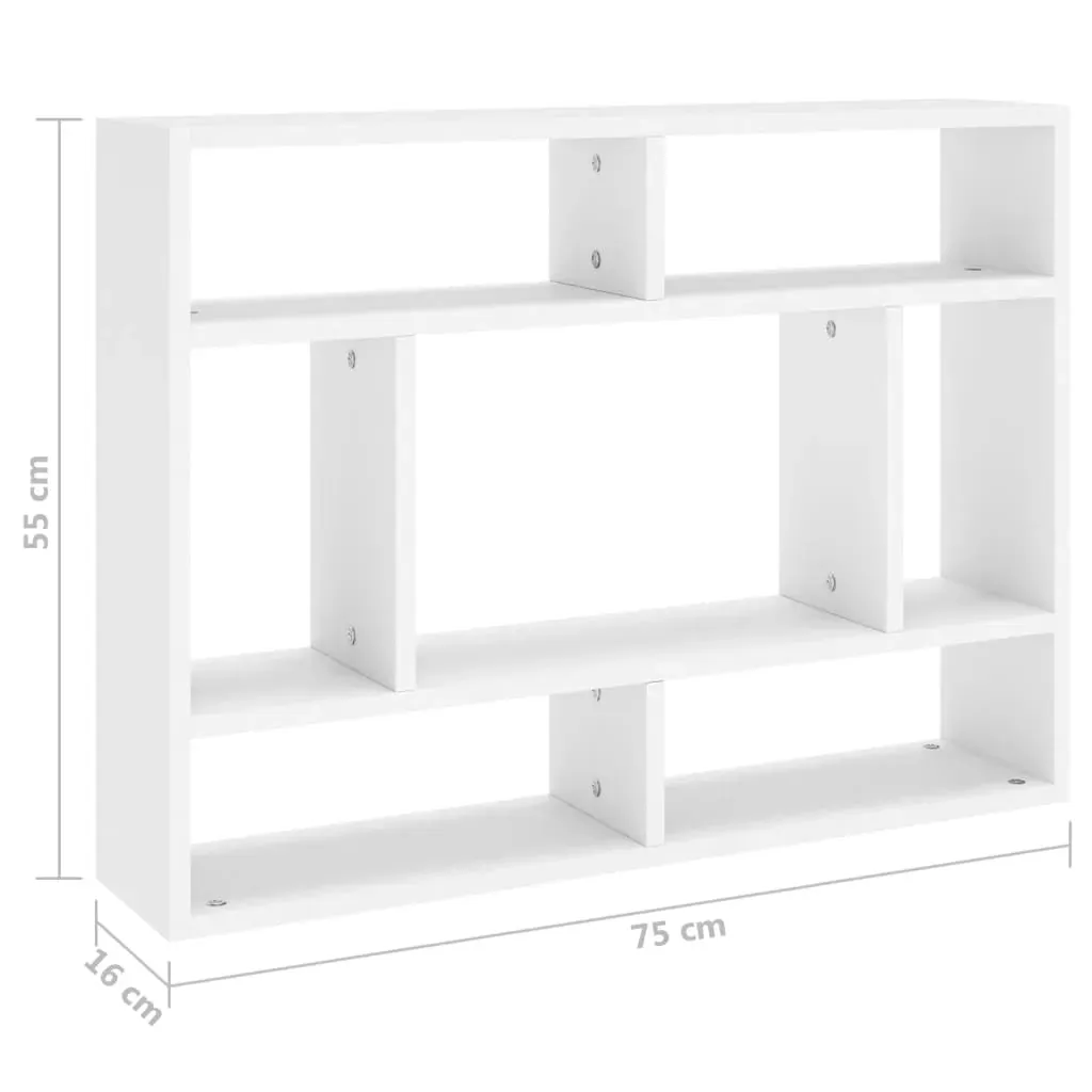 Wall Shelf 75x16x55 cm Engineered Wood Price