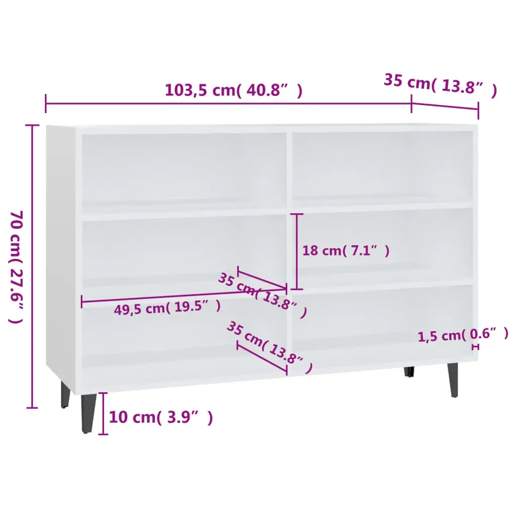 Sideboard 103.5x35x70 cm Engineered Wood Price