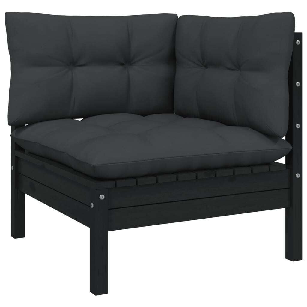 Garden Corner Sofa with Cushions Solid Pinewood Price
