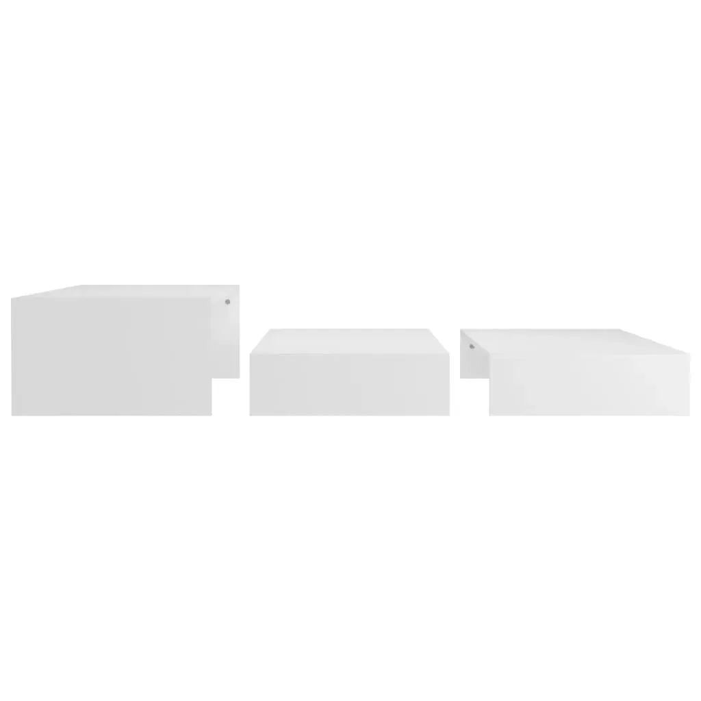 Nesting Coffee Table Set 100x100x26.5 cm Engineered Wood Price