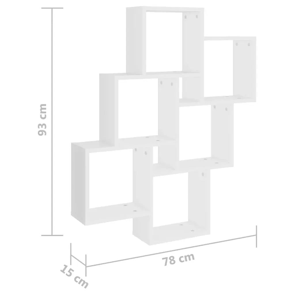 Wall Cube Shelf 78x15x93 cm Engineered Wood Price