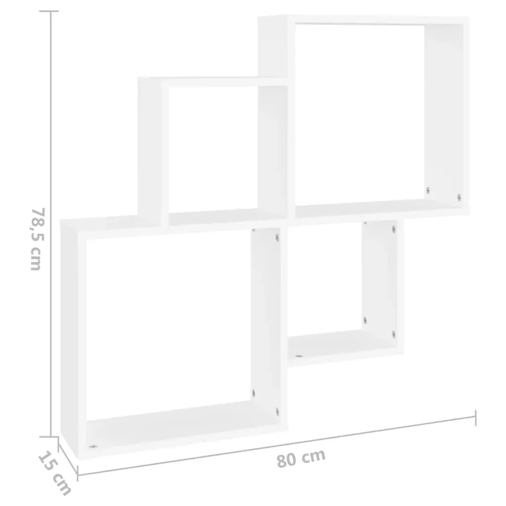 Wall Cube Shelf 80x15x78.5 cm Engineered Wood Price