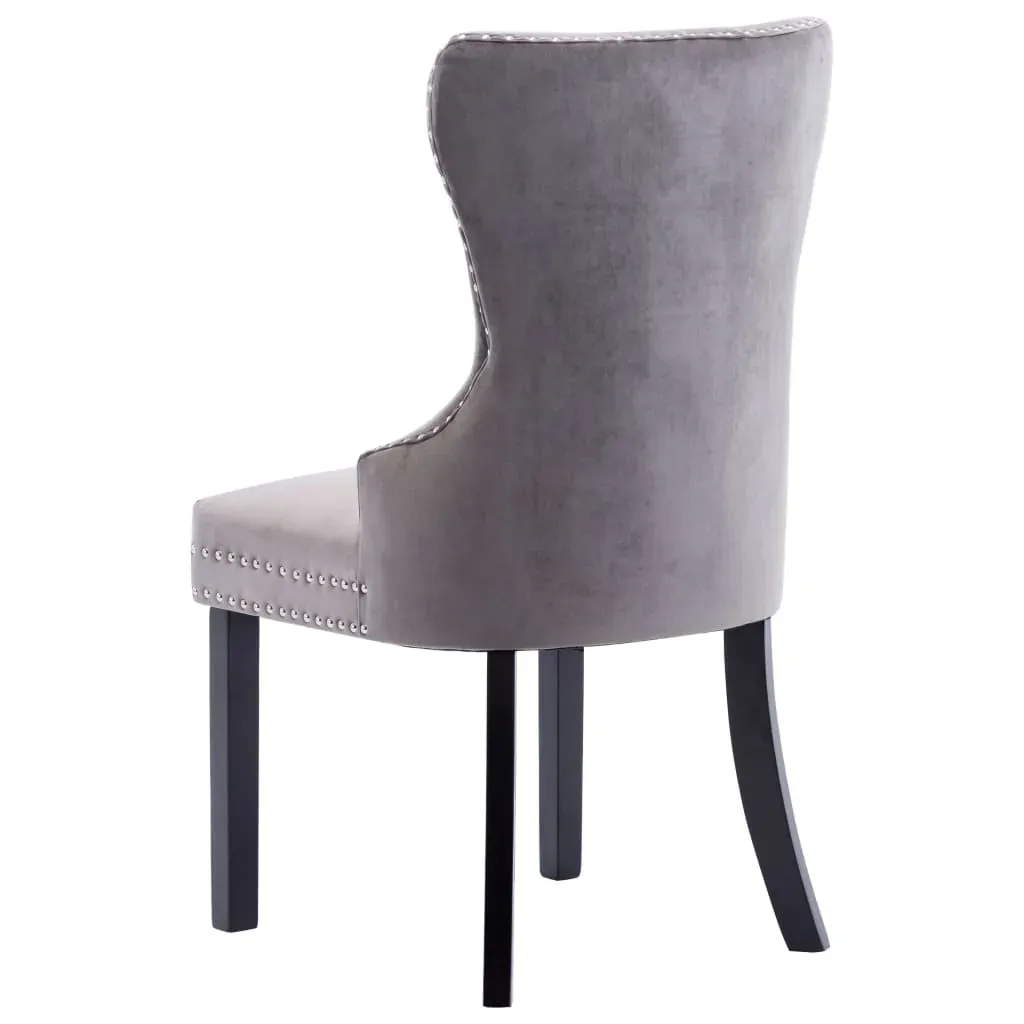 Dining Chairs Grey Velvet Price