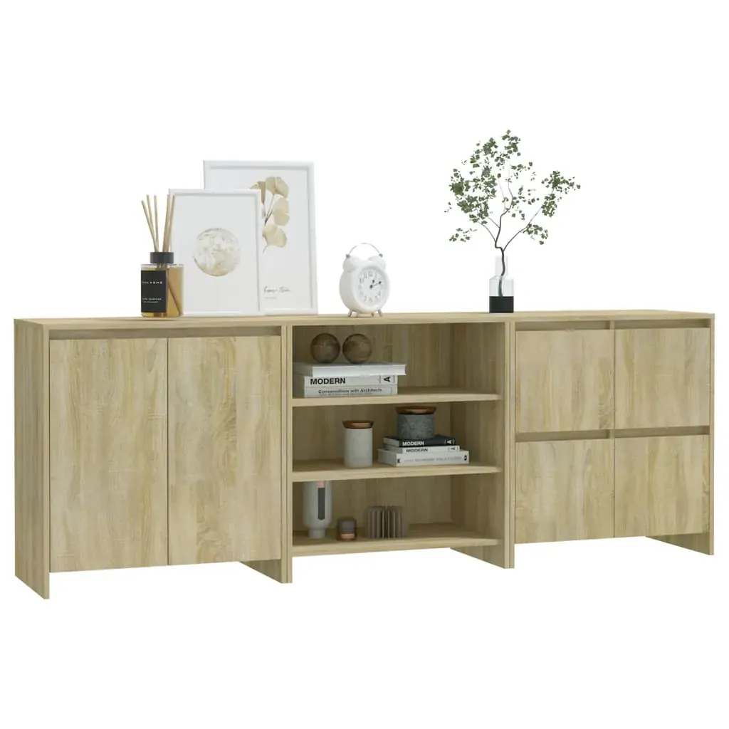 3 Piece Sideboard Engineered Wood Price