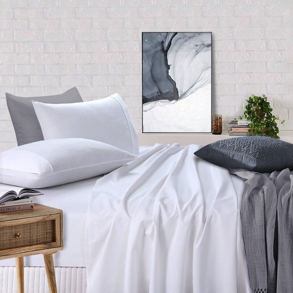 Elan Linen 100% Egyptian Cotton Vintage Washed 500TC 50 cm Deep Bed Sheets Set Price