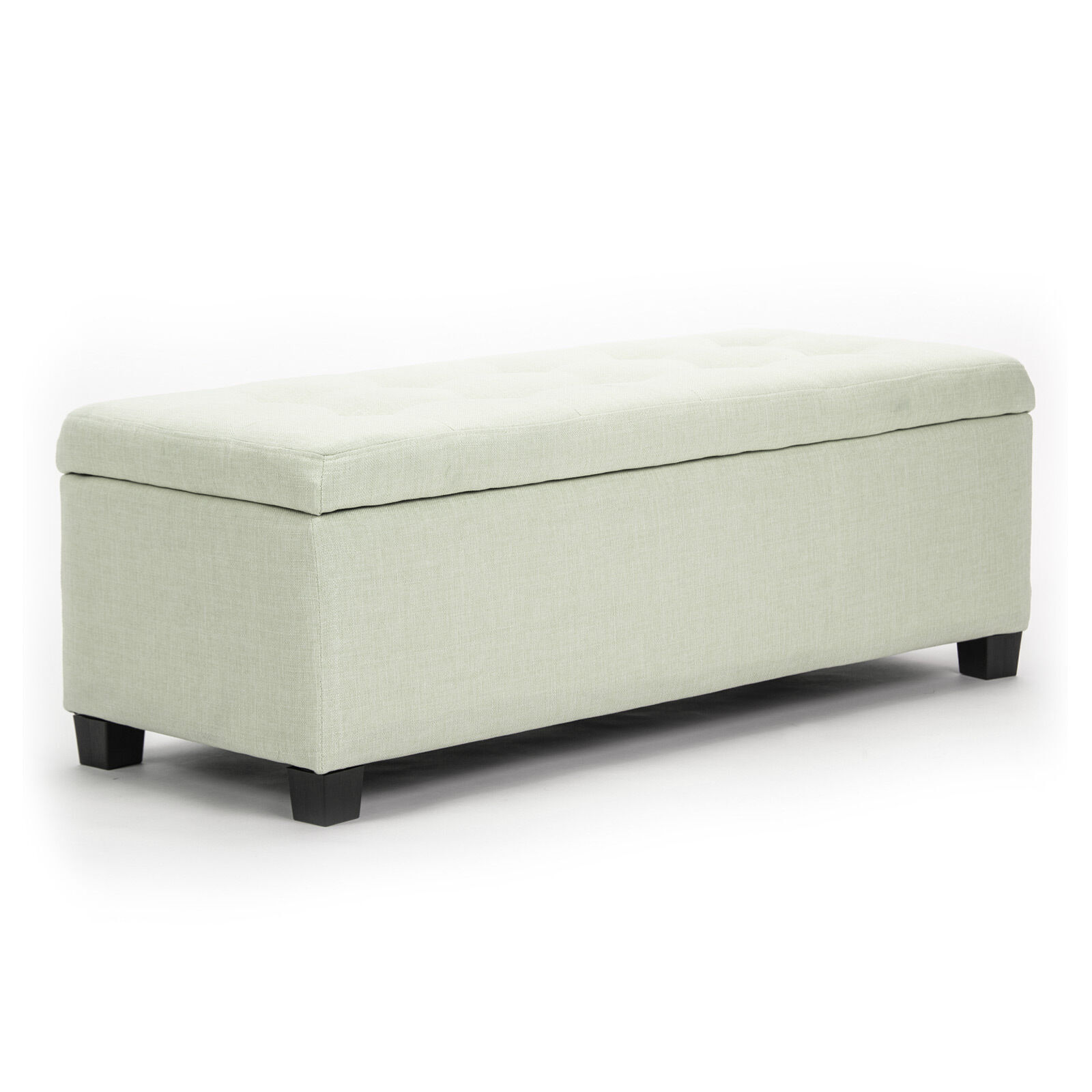 Storage Ottoman Stool 102cm Fabric DARK BLUE Price