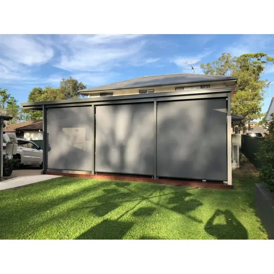 Outdoor Roller Blind Sun Screen Awning With Aluminium Hood Price