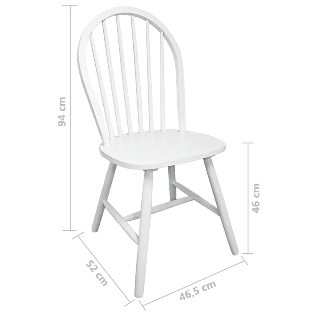 Dining Chairs White Solid Rubber Wood Price
