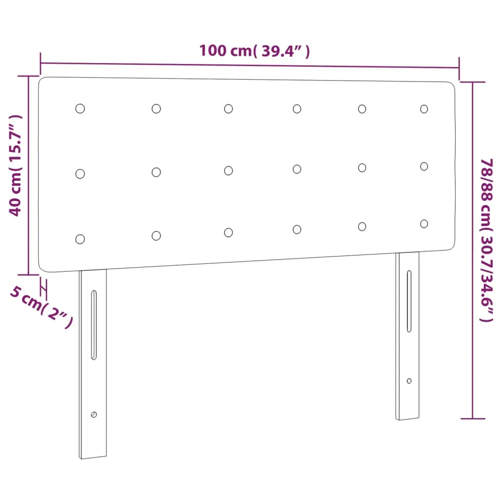 LED Headboard Black Faux Leather Price