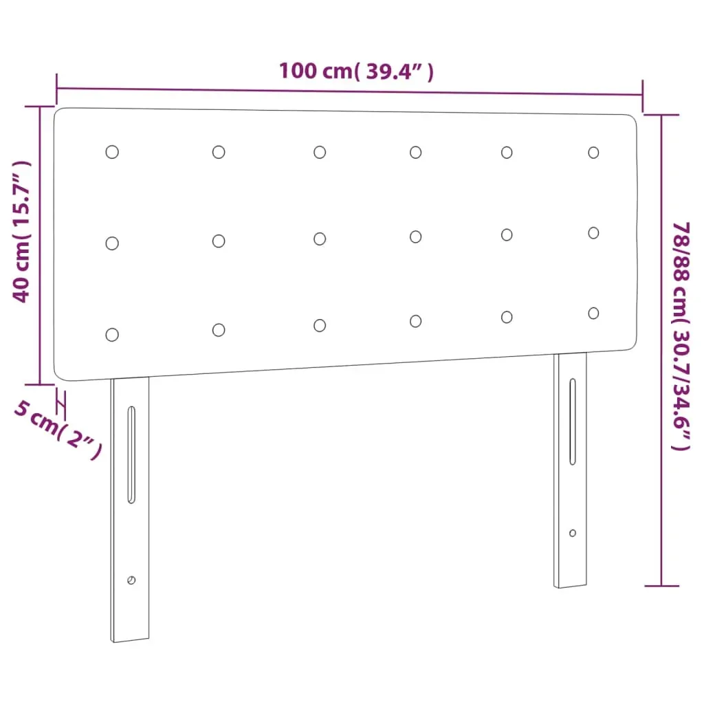 LED Headboard Dark Grey Fabric Price