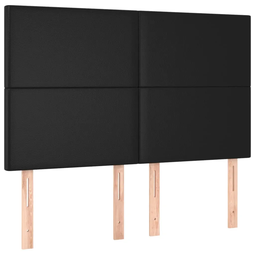 Box Spring Bed with Mattress Black Faux Leather Price