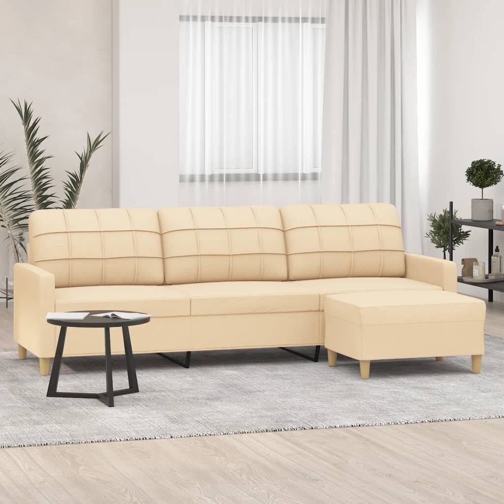 Coventry 3-Seater Sofa with Footstool Fabric Price