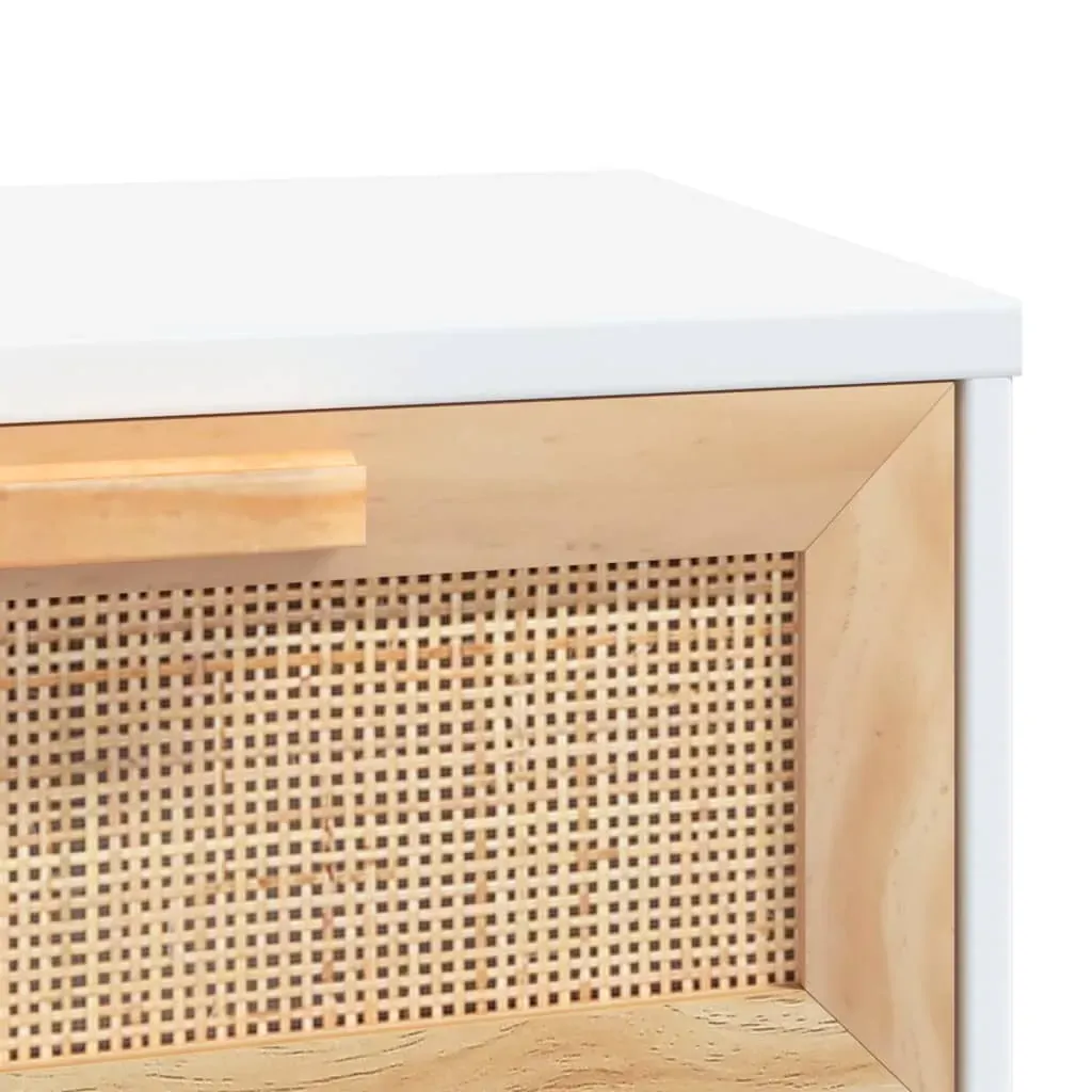 Console Table 80x30x75 cm Solid Wood Pine&Natural Rattan Price