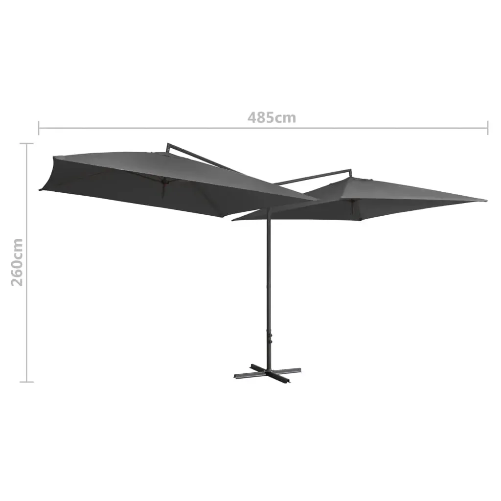 Double Parasol with Steel Pole 250x250 cm Price