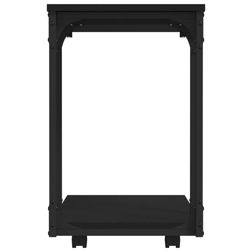 Side Table with Wheels 50x35x55.5cm Engineered Wood Price