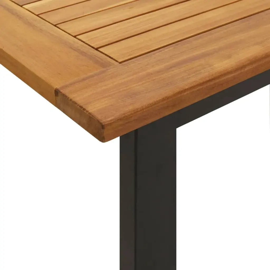 Garden Table with U-shaped Legs Solid Wood Acacia Price