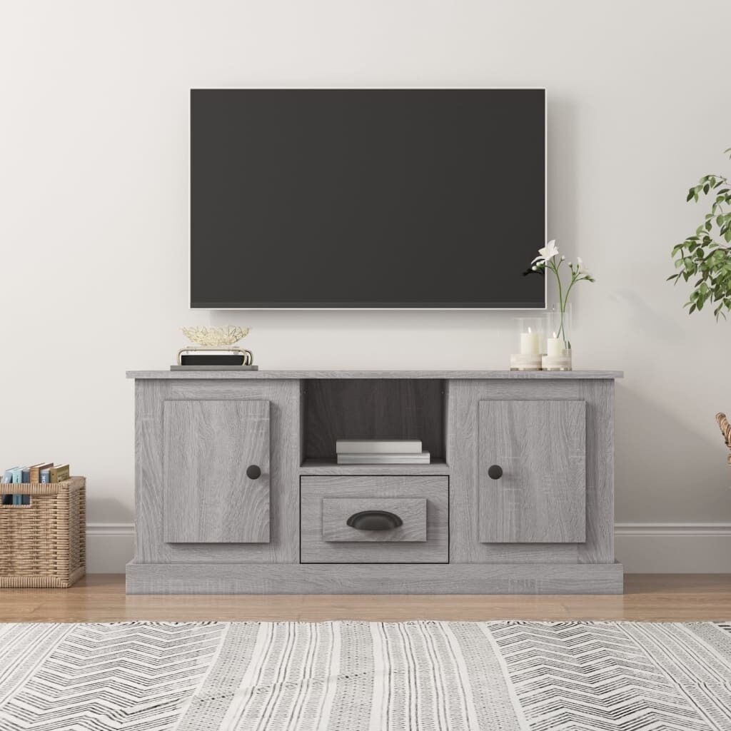 TV Cabinet White 100x35.5x45 cm Engineered Wood Price