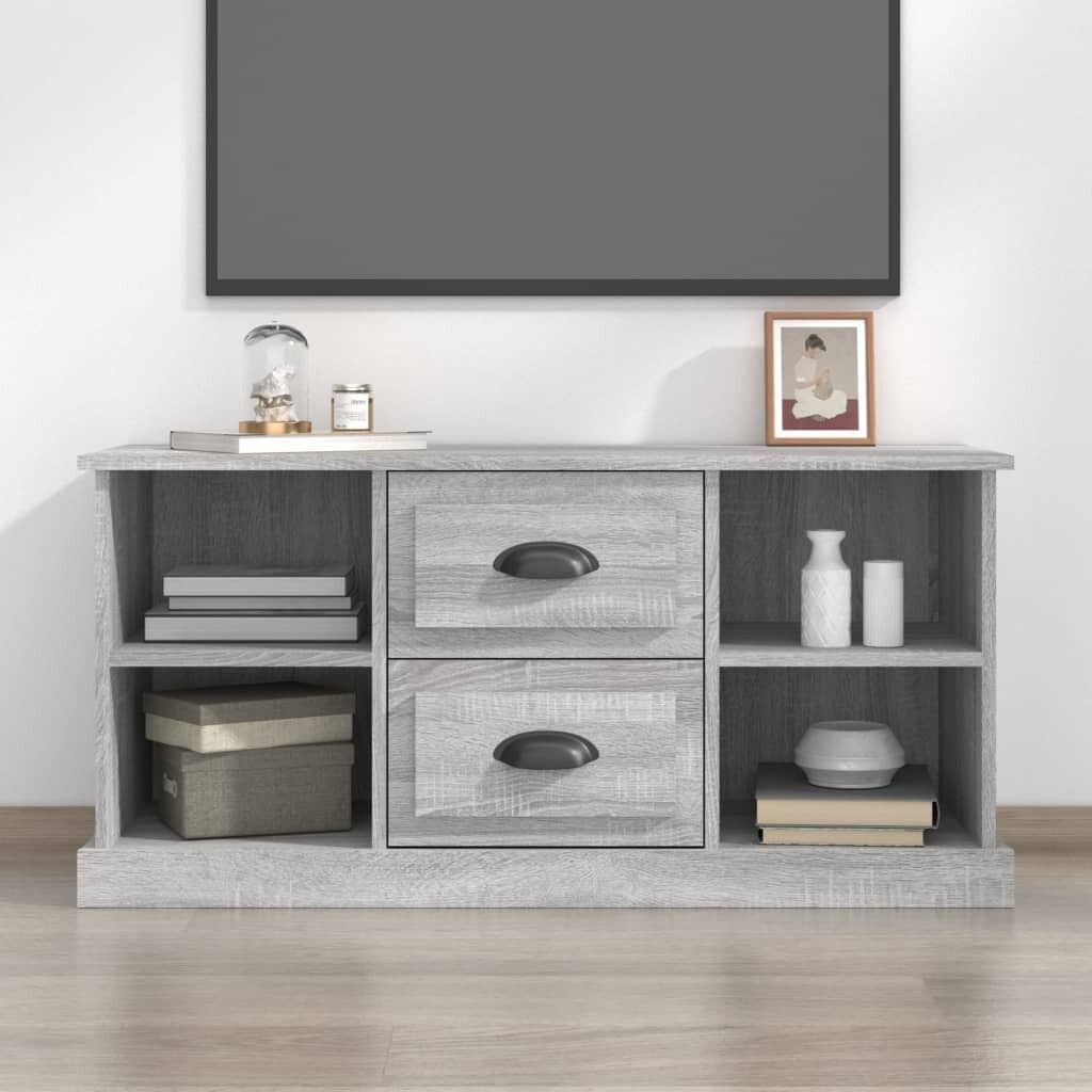 TV Cabinet White 99.5x35.5x48 cm Engineered Wood Price