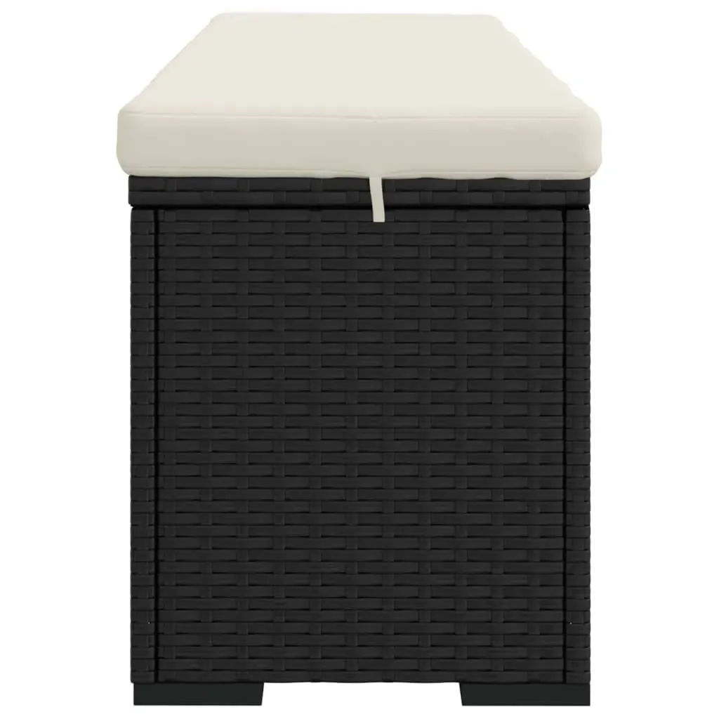 Ottoman Bench with Cushion 110x30x40 cm Poly Rattan Price