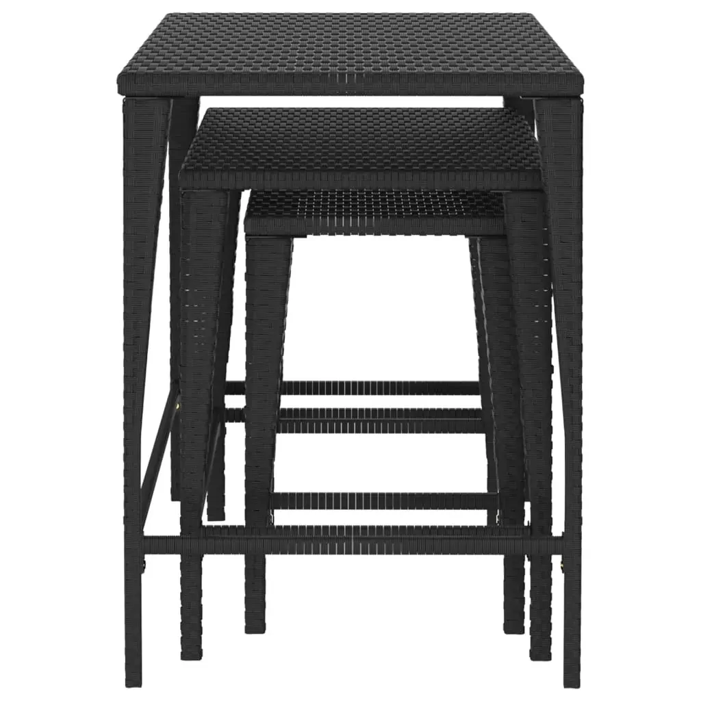 Nesting Tables 3 pcs Poly Rattan Price