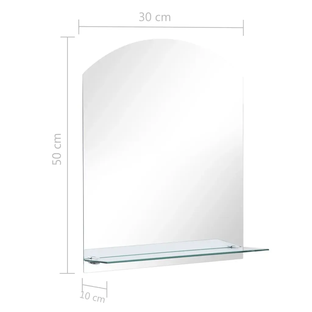 Wall Mirror with Shelf Tempered Glass Price