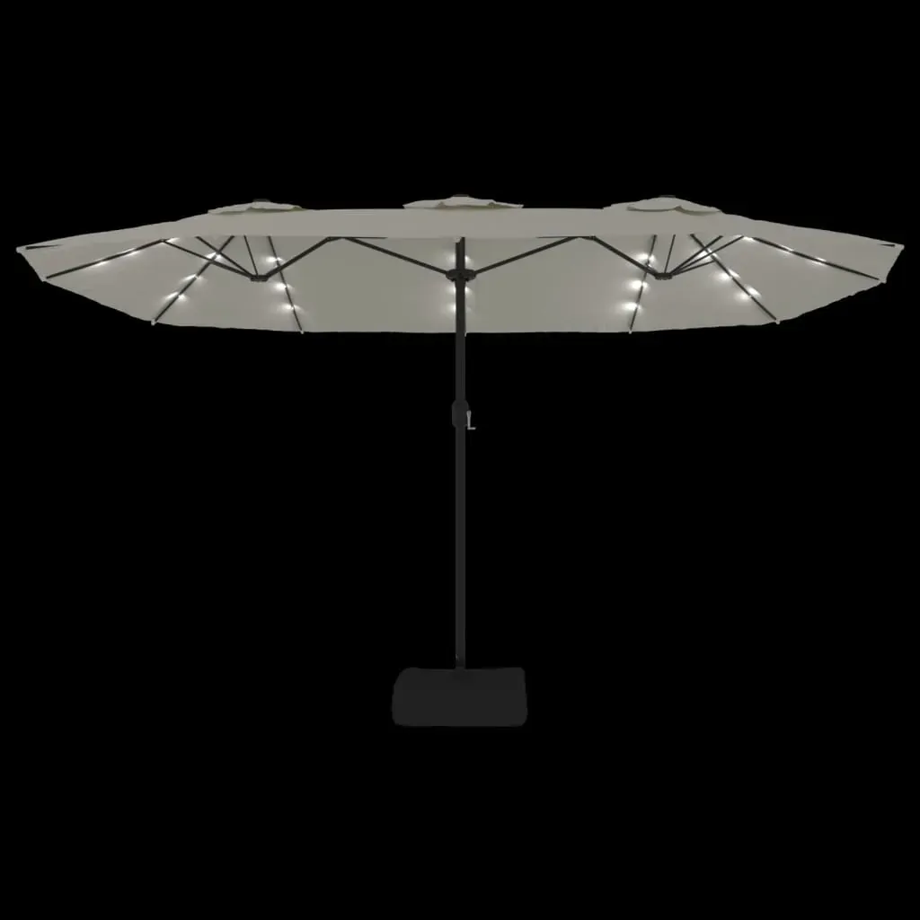 Double-Head Parasol with LEDs 449x245 cm Price