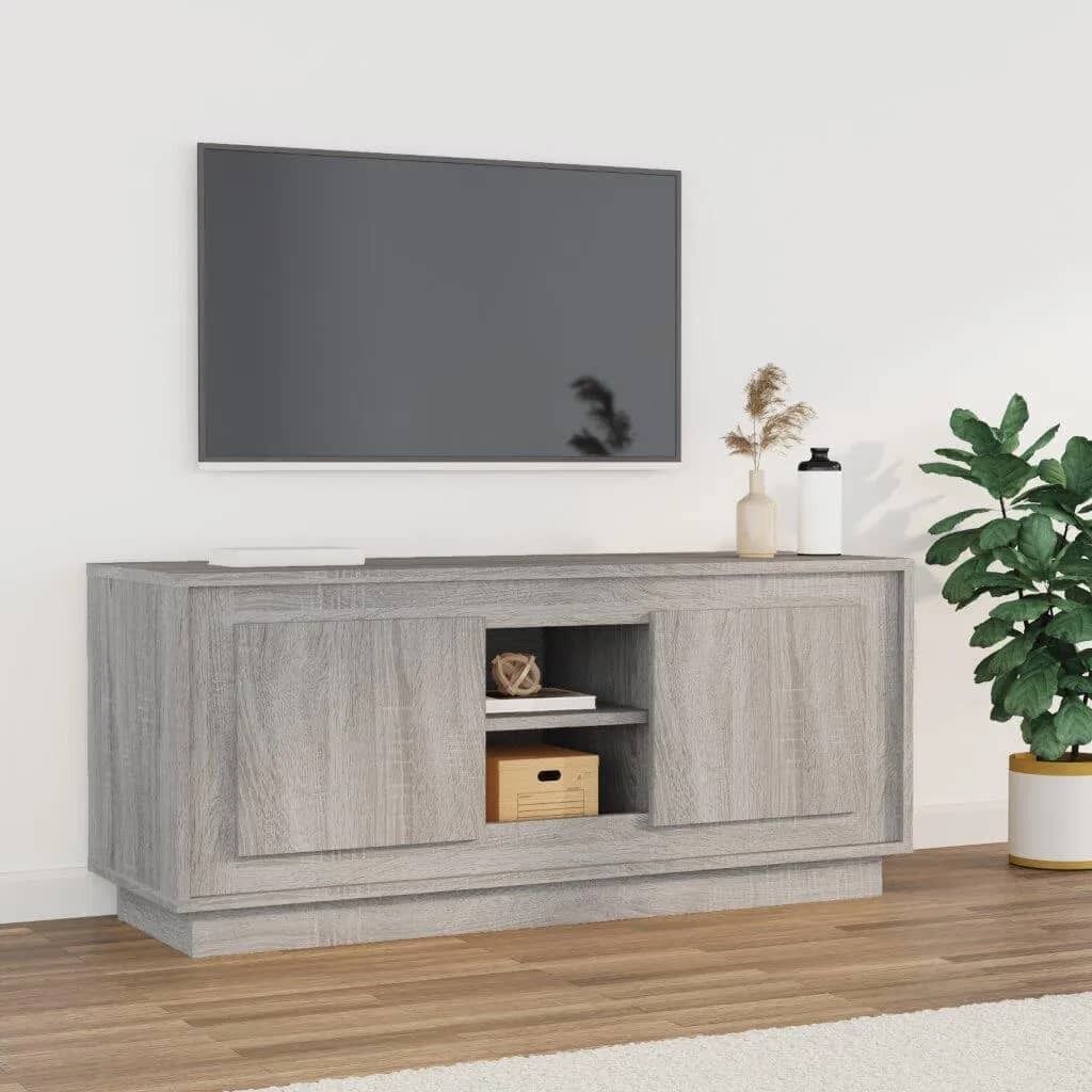 TV Cabinet White 102x35x45 cm Engineered Wood Price