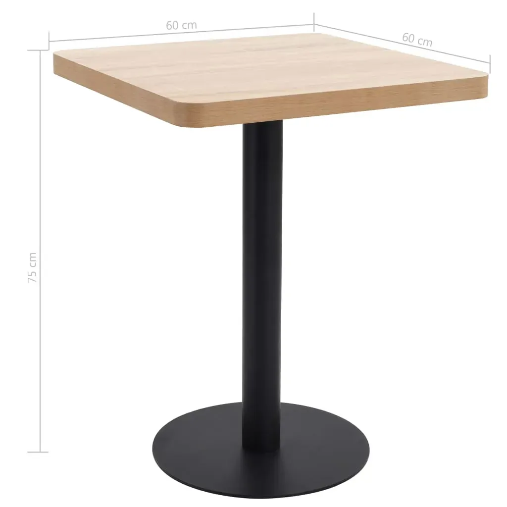 Bistro Table Light Brown MDF Price
