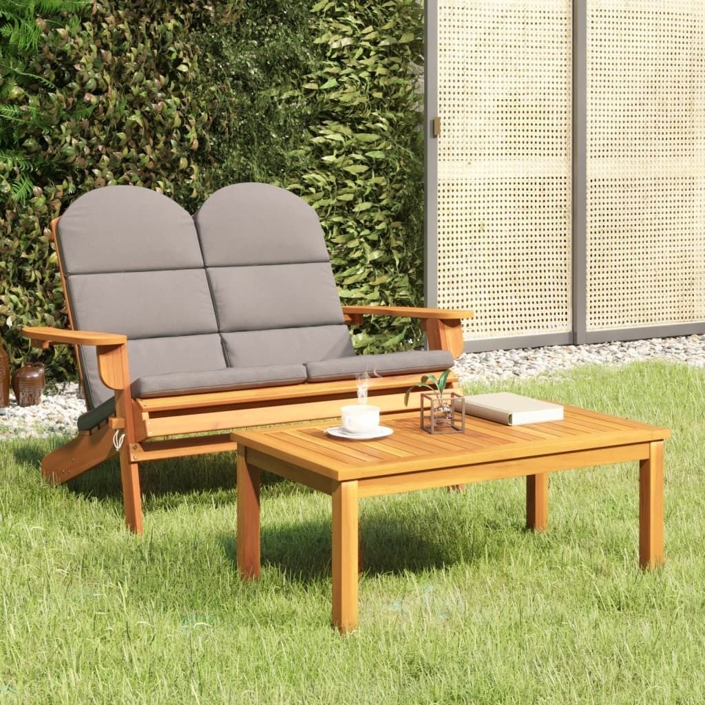Adirondack Garden Bench 126 cm Solid Acacia Wood Price