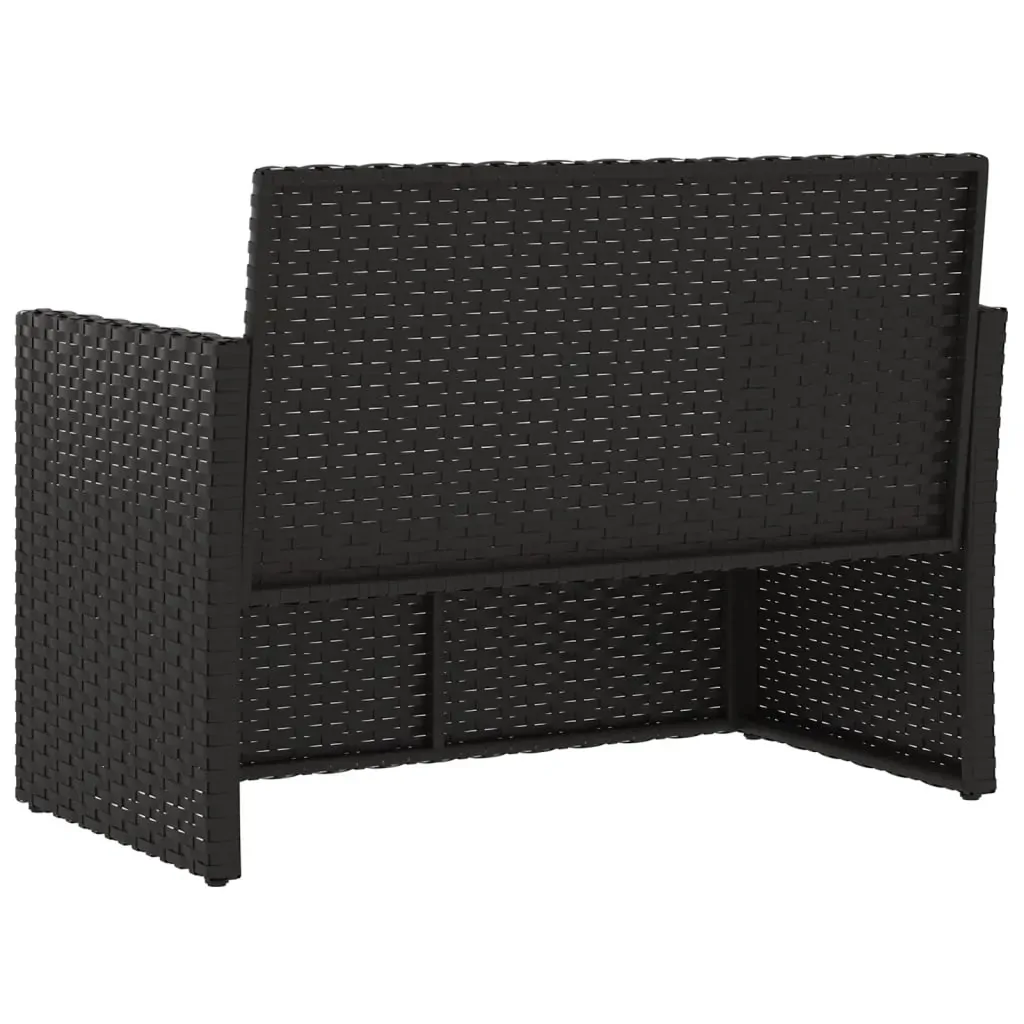 Garden Bench with Cushions 105 cm Poly Rattan Price