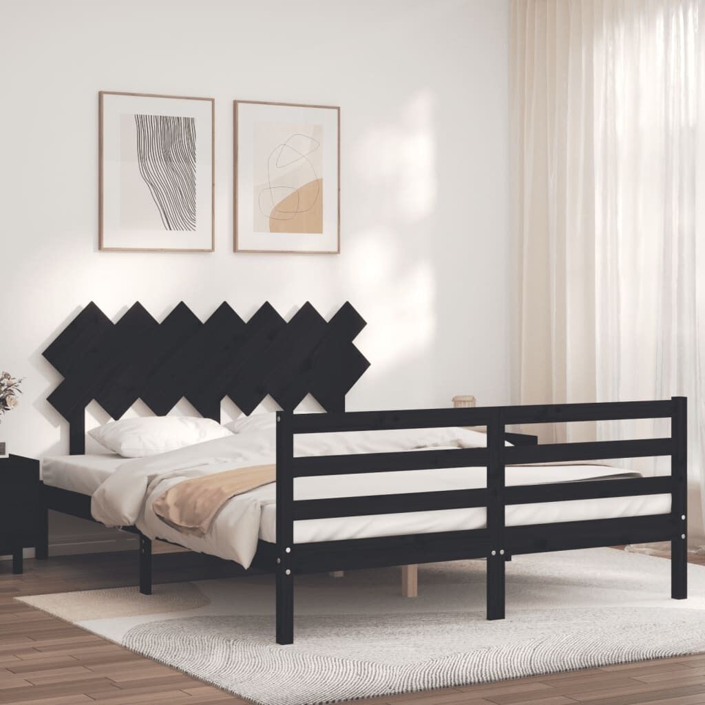 Bed Frame with Headboard Solid Wood Price
