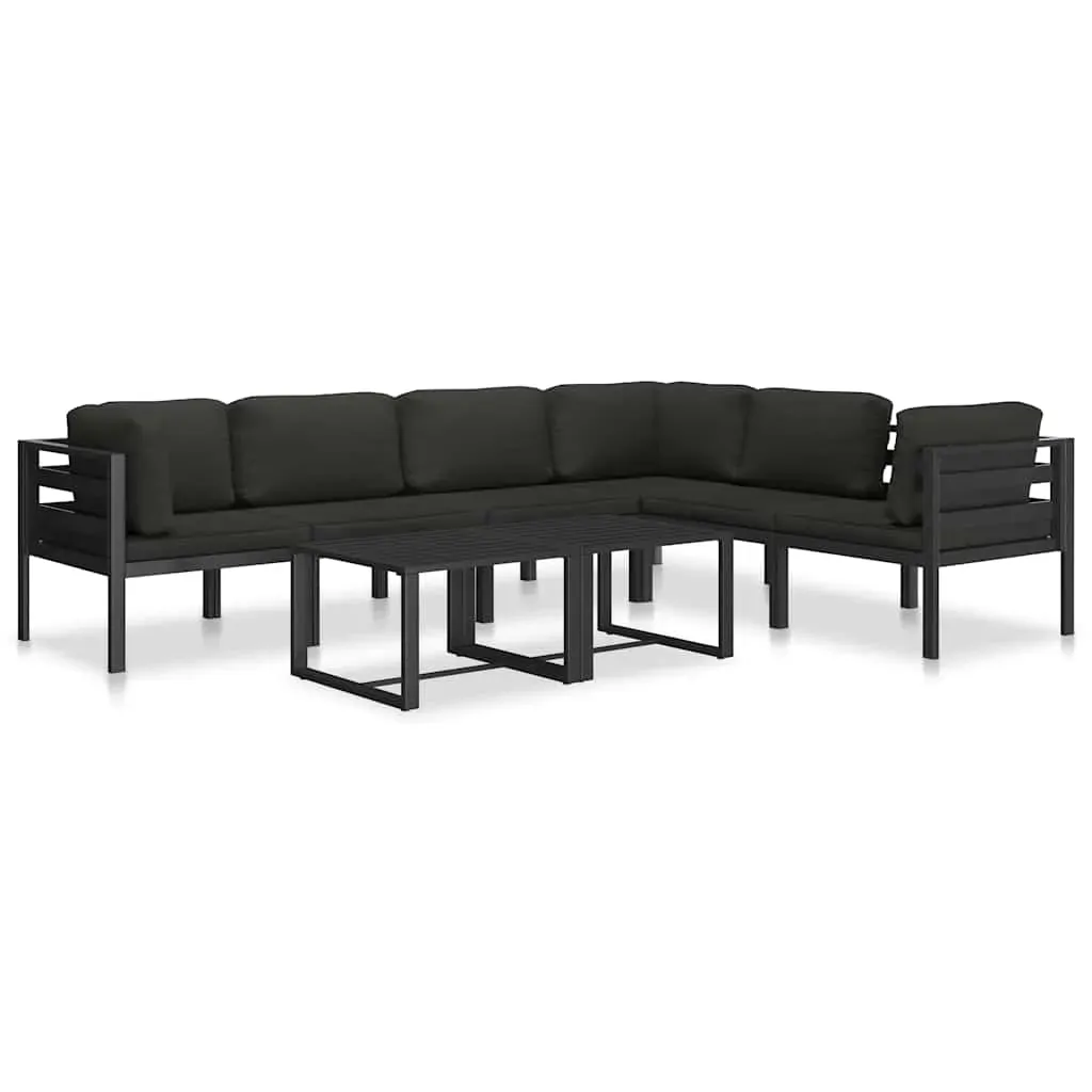 Sofa 1 pc with Cushions Aluminium Anthracite Price
