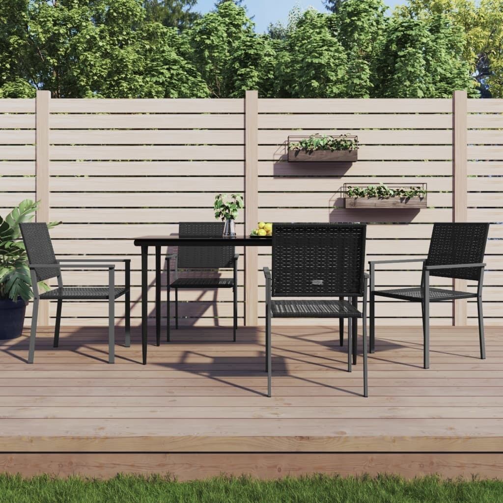 Garden Dining Set with Cushions Poly Rattan and Steel Price