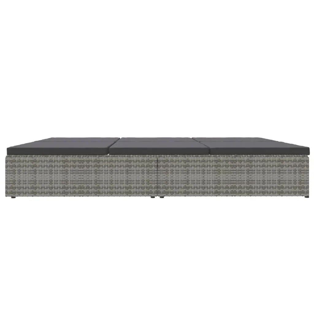 Convertible Sun Bed with Cushions Poly Rattan Price